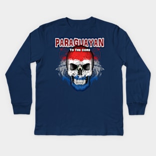 To The Core Collection: Paraguay Kids Long Sleeve T-Shirt